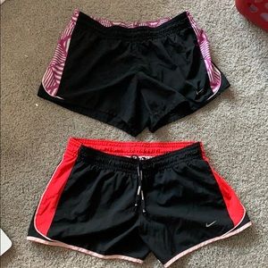 2-pack Nike running shorts, size M
